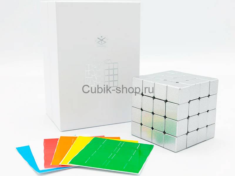 Металлический кубик Рубика 4x4x4 YZ Electroplated Metal Alloy