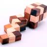 Деревянная головоломка Кубик-Змейка